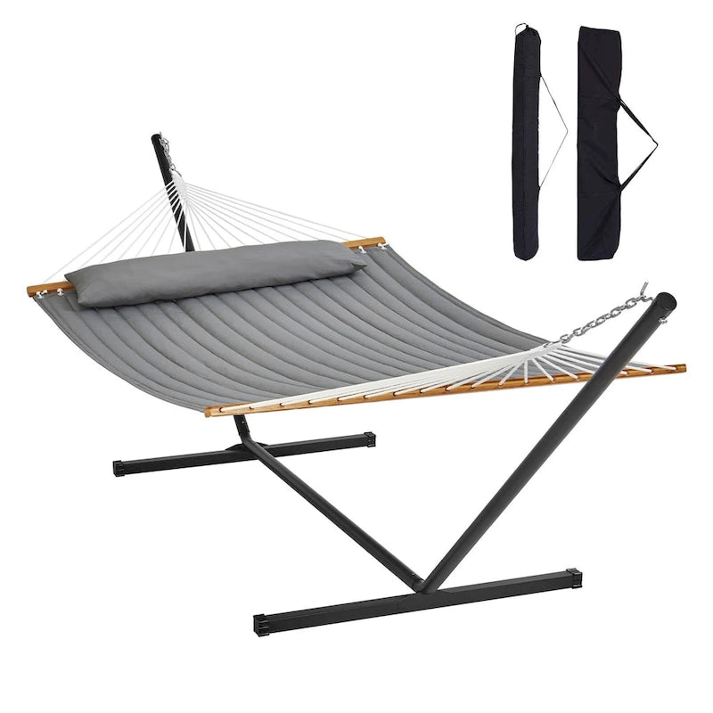 Hammock with Stand Included for Outdoor Freestanding Hammock