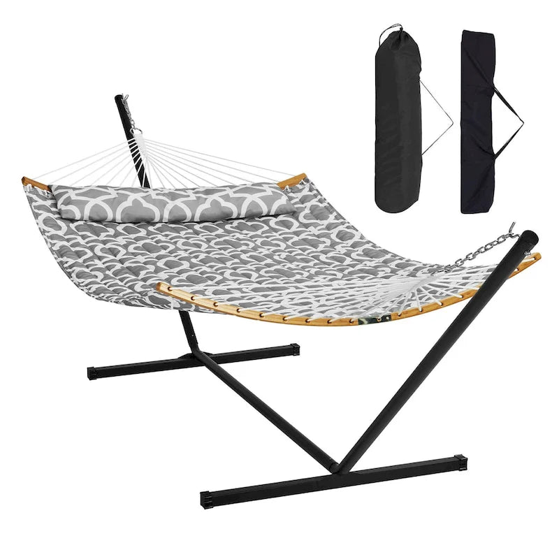 Hammock with Stand Included for Outdoor Freestanding Hammock