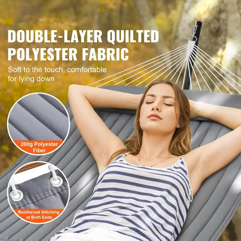 Hammock with Stand Included for Outdoor Freestanding Hammock