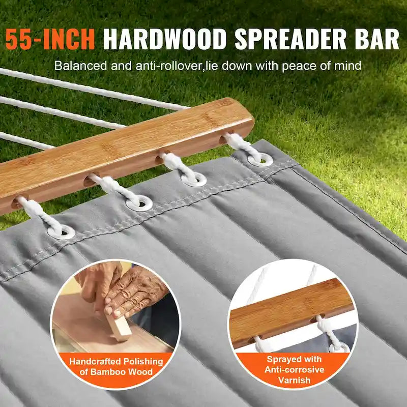 Hammock with Stand Included for Outdoor Freestanding Hammock