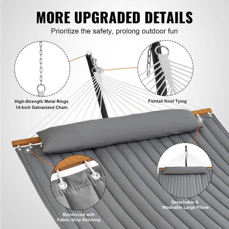Hammock with Stand Included for Outdoor Freestanding Hammock