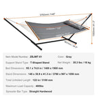 Hammock with Stand Included for Outdoor Freestanding Hammock
