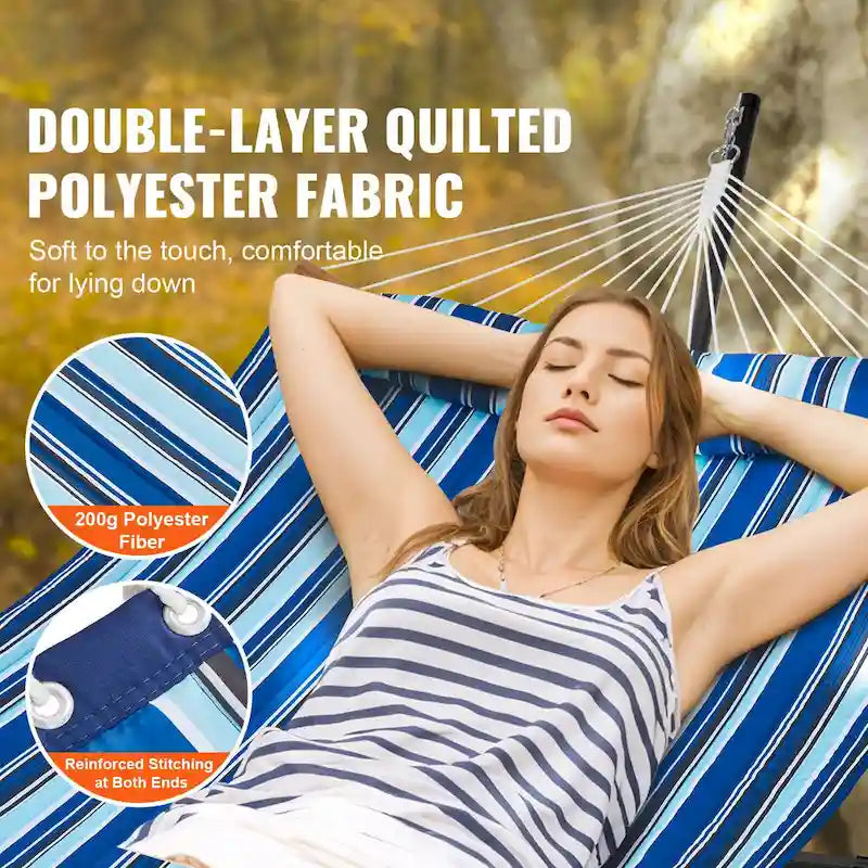Hammock with Stand Included for Outdoor Freestanding Hammock