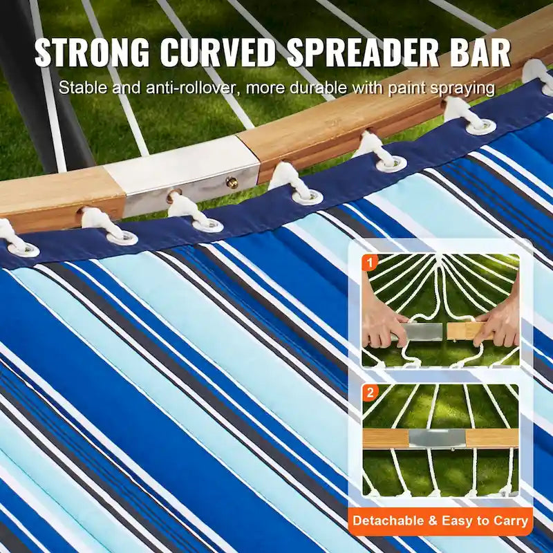 Hammock with Stand Included for Outdoor Freestanding Hammock