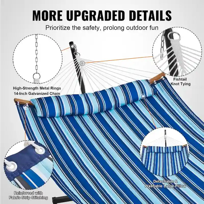 Hammock with Stand Included for Outdoor Freestanding Hammock