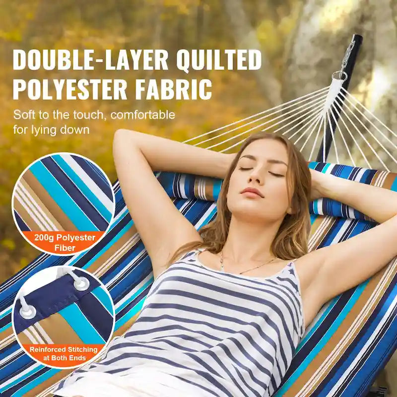 Hammock with Stand Included for Outdoor Freestanding Hammock