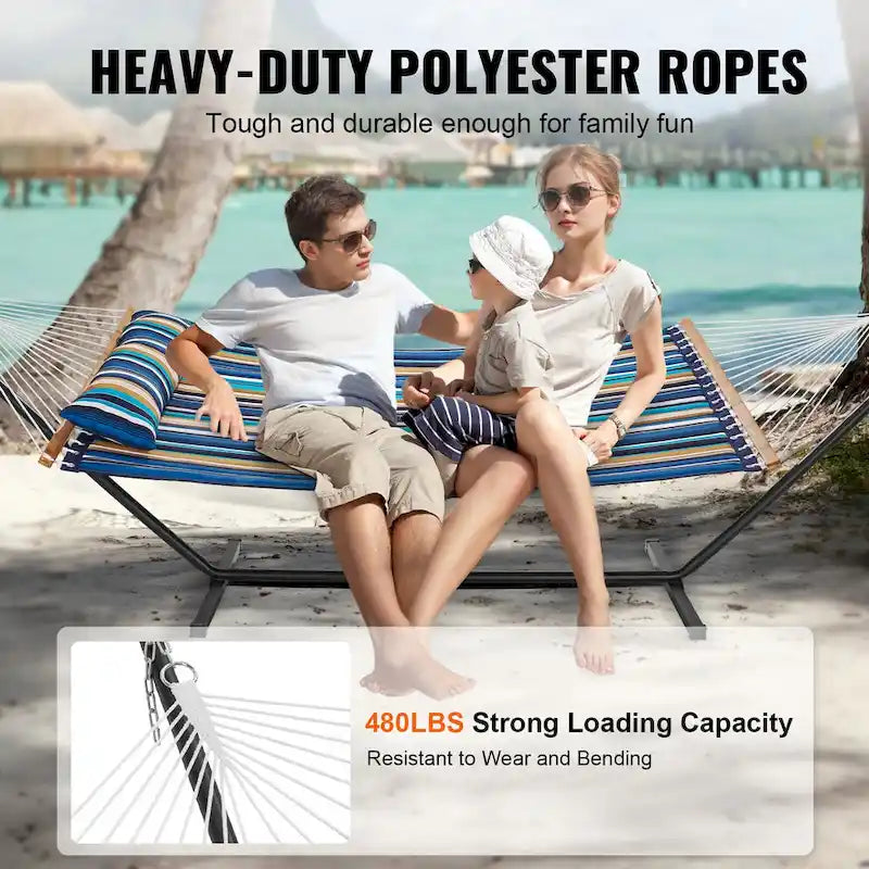 Hammock with Stand Included for Outdoor Freestanding Hammock