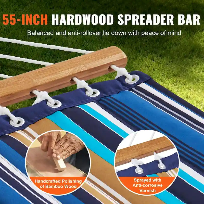 Hammock with Stand Included for Outdoor Freestanding Hammock