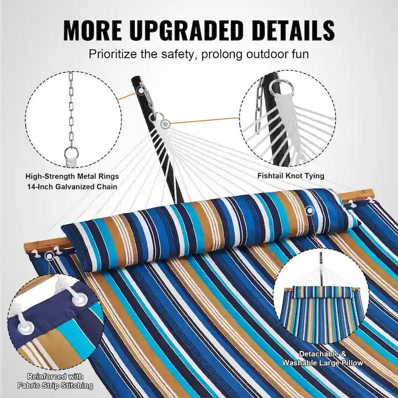 Hammock with Stand Included for Outdoor Freestanding Hammock