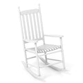 Costway Outdoor Wooden Rocking Chair with Solid Rocking Base Slatted - See Details