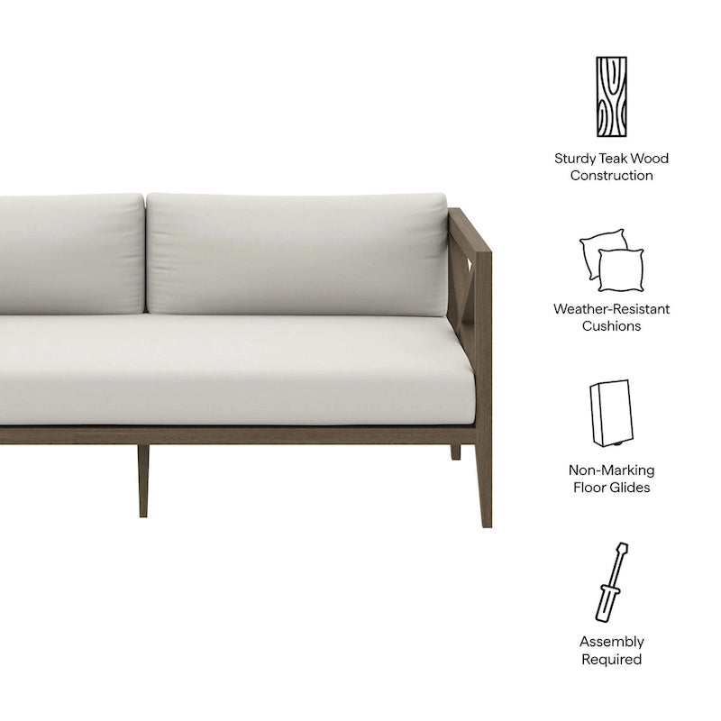 Northlake Outdoor Patio Teak Loveseat