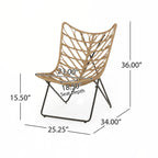 outdoor CHAIR with an earthy wicker finish