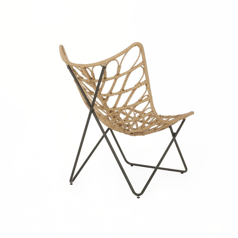 outdoor CHAIR with an earthy wicker finish