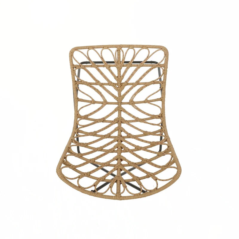 outdoor CHAIR with an earthy wicker finish