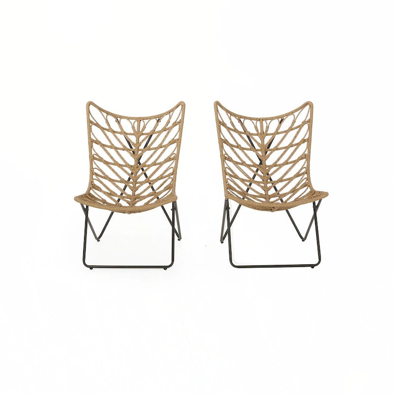 outdoor CHAIR with an earthy wicker finish
