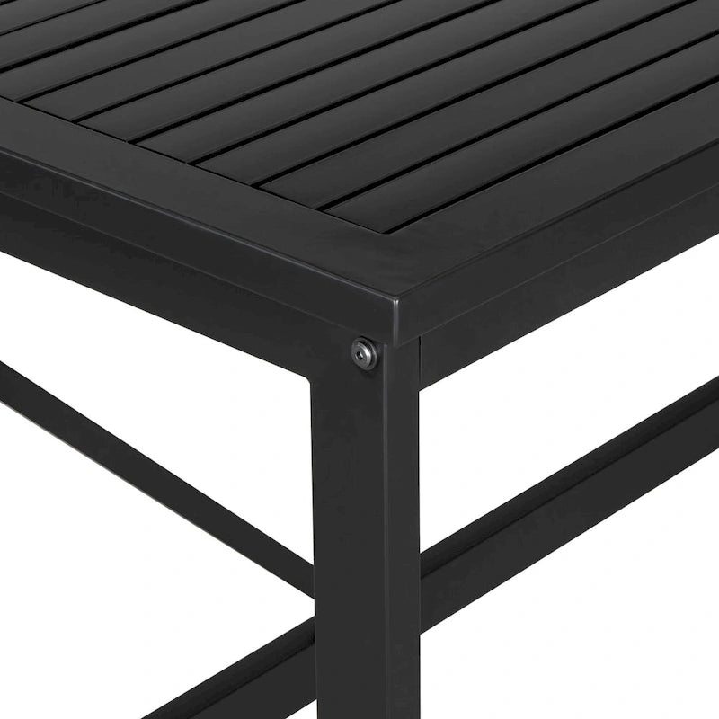 5-Piece Iron Outdoor Dining Set with Acacia Wood Armrest Suitable For Patio, Balcony Or Backyard - N/A