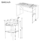 5-Piece Iron Outdoor Dining Set with Acacia Wood Armrest Suitable For Patio, Balcony Or Backyard - N/A