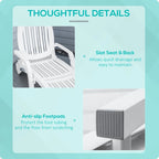 Outdoor Chaise Lounge Chair on Wheels with Storage Box, Waterproof Lounger, 5-Level Adjustable Backrest for Patio, Poolside