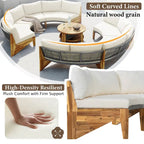 12-Person Outdoor Sectional Sofa Set with Waterproof Cushions