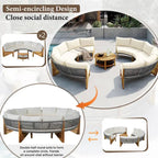 12-Person Outdoor Sectional Sofa Set with Waterproof Cushions