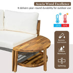 12-Person Outdoor Sectional Sofa Set with Waterproof Cushions