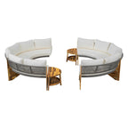 12-Person Outdoor Sectional Sofa Set with Waterproof Cushions