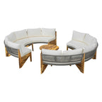 12-Person Outdoor Sectional Sofa Set with Waterproof Cushions