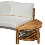 12-Person Outdoor Sectional Sofa Set with Waterproof Cushions