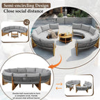 12-Person Outdoor Sectional Sofa Set with Waterproof Cushions