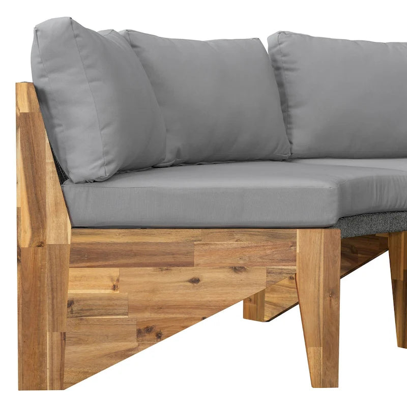 12-Person Outdoor Sectional Sofa Set with Waterproof Cushions