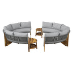 12-Person Outdoor Sectional Sofa Set with Waterproof Cushions
