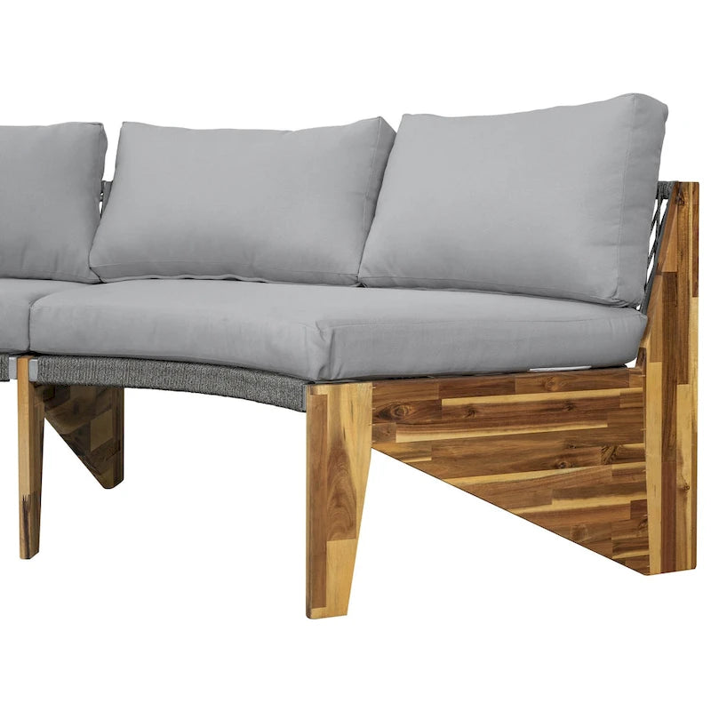 12-Person Outdoor Sectional Sofa Set with Waterproof Cushions