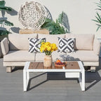 Modern Patio Conversation Set with Coffee Table and Ice Bucket