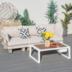 Modern Patio Conversation Set with Coffee Table and Ice Bucket