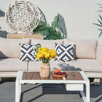 Modern Patio Conversation Set with Coffee Table and Ice Bucket