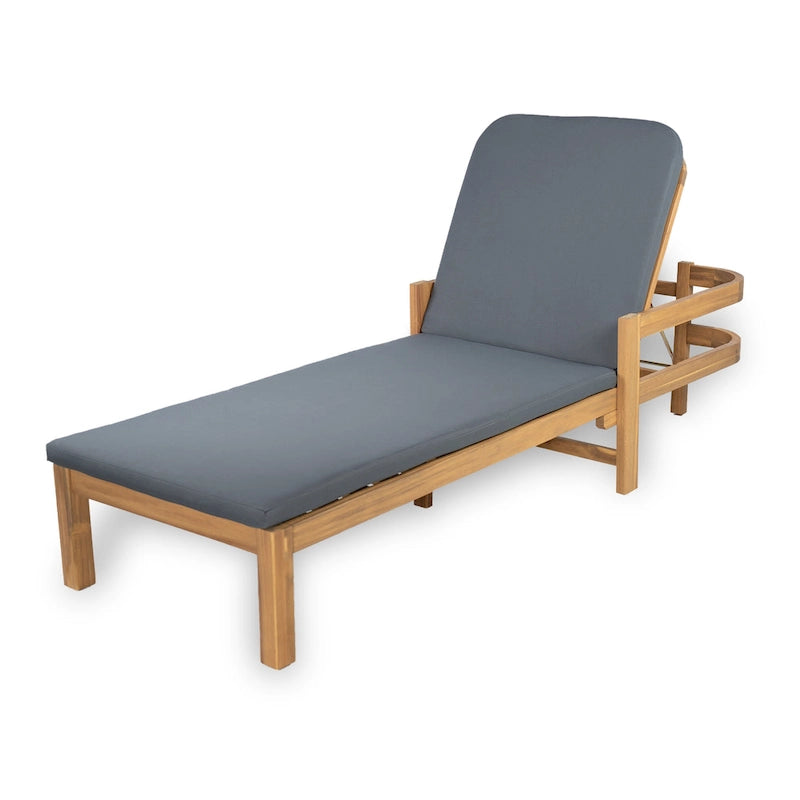 Christopher Knight Home- Cart Outdoor Acacia Wood Adjustable Chaise Lounge
