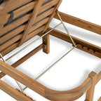 Christopher Knight Home- Cart Outdoor Acacia Wood Adjustable Chaise Lounge