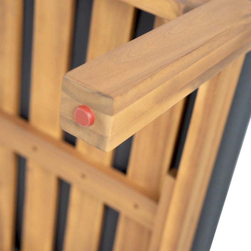 Christopher Knight Home- Cart Outdoor Acacia Wood Adjustable Chaise Lounge