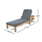 Christopher Knight Home- Cart Outdoor Acacia Wood Adjustable Chaise Lounge