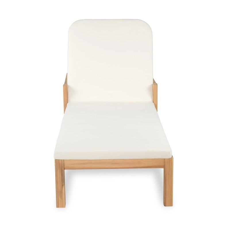 Christopher Knight Home- Cart Outdoor Acacia Wood Adjustable Chaise Lounge