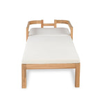 Christopher Knight Home- Cart Outdoor Acacia Wood Adjustable Chaise Lounge