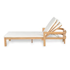 Christopher Knight Home- Cart Outdoor Acacia Wood Adjustable Chaise Lounge