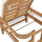 Christopher Knight Home- Cart Outdoor Acacia Wood Adjustable Chaise Lounge