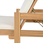 Christopher Knight Home- Cart Outdoor Acacia Wood Adjustable Chaise Lounge