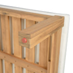 Christopher Knight Home- Cart Outdoor Acacia Wood Adjustable Chaise Lounge