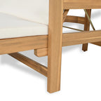 Christopher Knight Home- Cart Outdoor Acacia Wood Adjustable Chaise Lounge