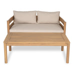 Christopher Knight Home- Jackson Curved Acacia Wood Outdoor 4 Piece Chat Set