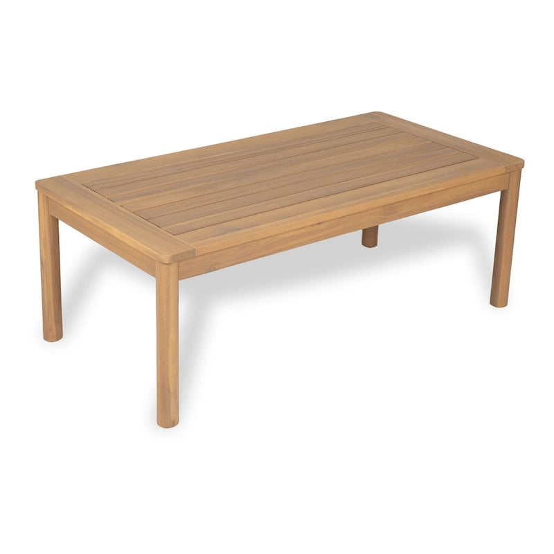 Christopher Knight Home- Jackson Curved Acacia Wood Outdoor 4 Piece Chat Set