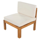 Five-Piece Outdoor Patio Sectional Sofa Set With Cushions For Backyard Seating