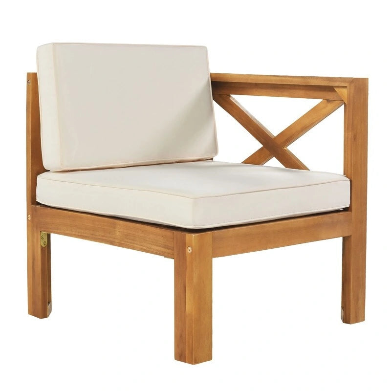 Five-Piece Outdoor Patio Sectional Sofa Set With Cushions For Backyard Seating